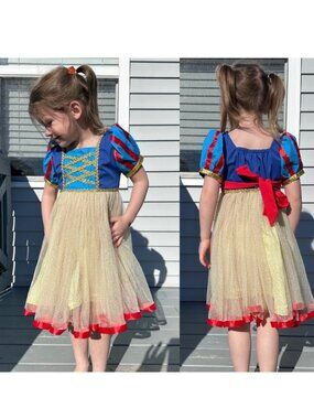 GEE AZZY | Disney Snow White Long Tulle Dress Costume | Size 100